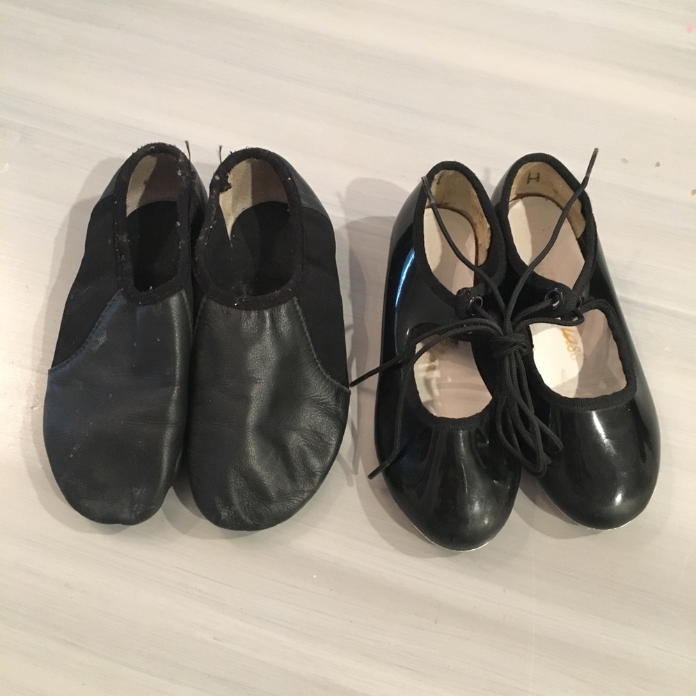 Girls Jazz and Tap shoes